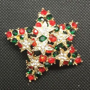 Christmas star brooch